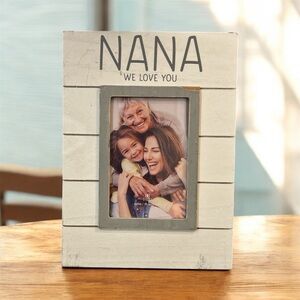 Nana We Love You White and Gray Photo Frame